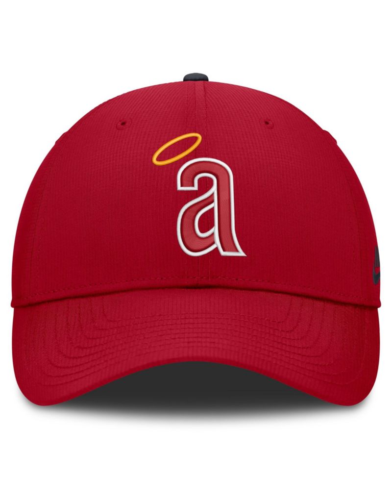 Men's Red California Angels Cooperstown Collection Club Dri-FIT Adjustable Hat
