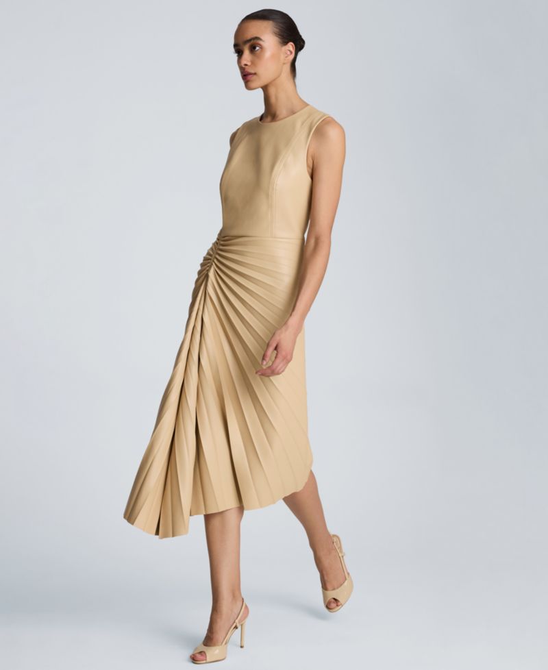 Women's Sunburst Pleated Midi Dress