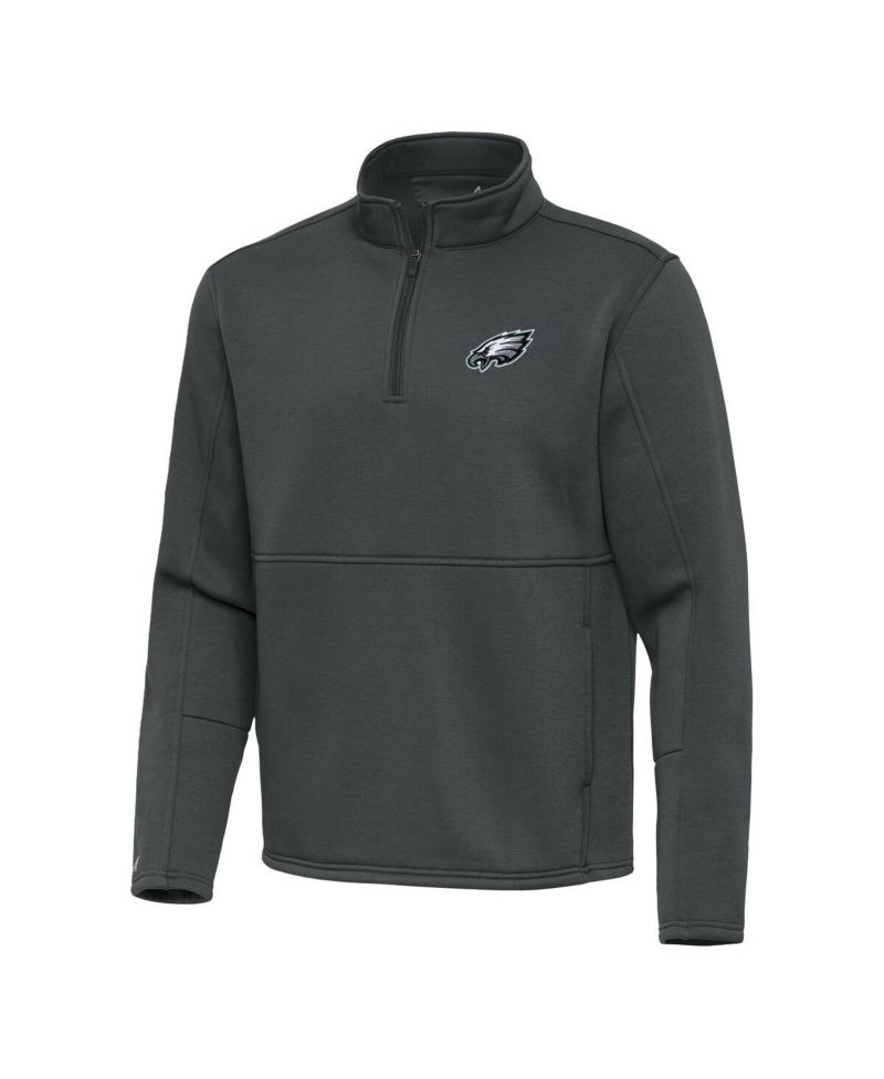 Men's Pewter Philadelphia Eagles Twist Quarter-Zip Pullover