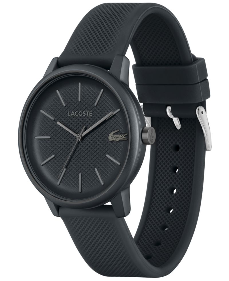Men's L 12.12 Move Dark Grey Silicone Strap Watch 42mm