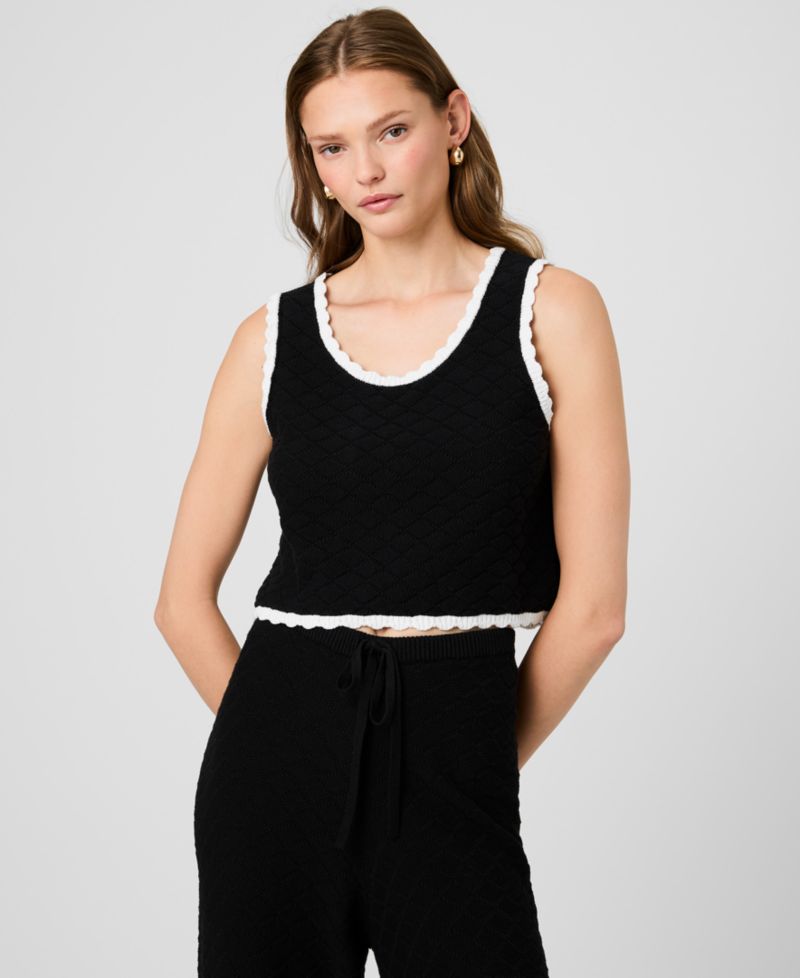 Women's Sleeveless Scoop Neck Cotton Top