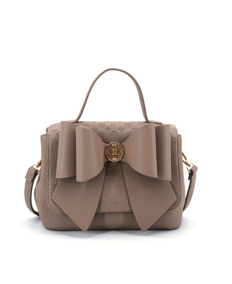 Noble Cross-Bow Embossed Small Satchel Bag