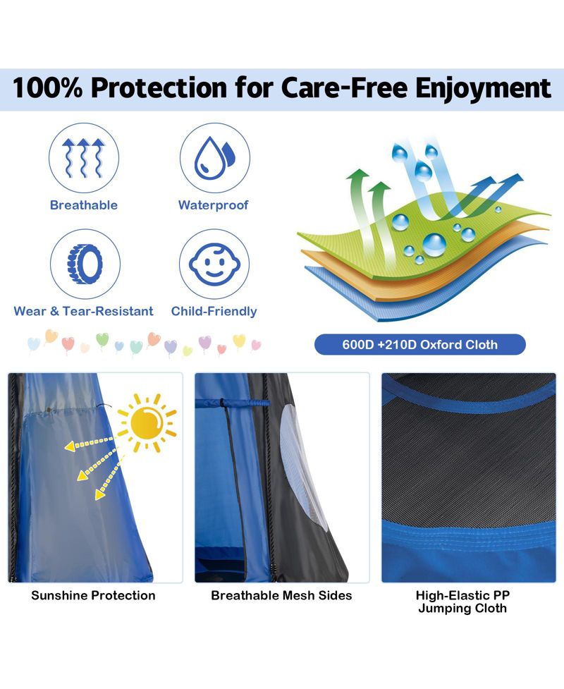 Kids 2-in-1 40 Inch Hanging Chair Detachable Swing Tent