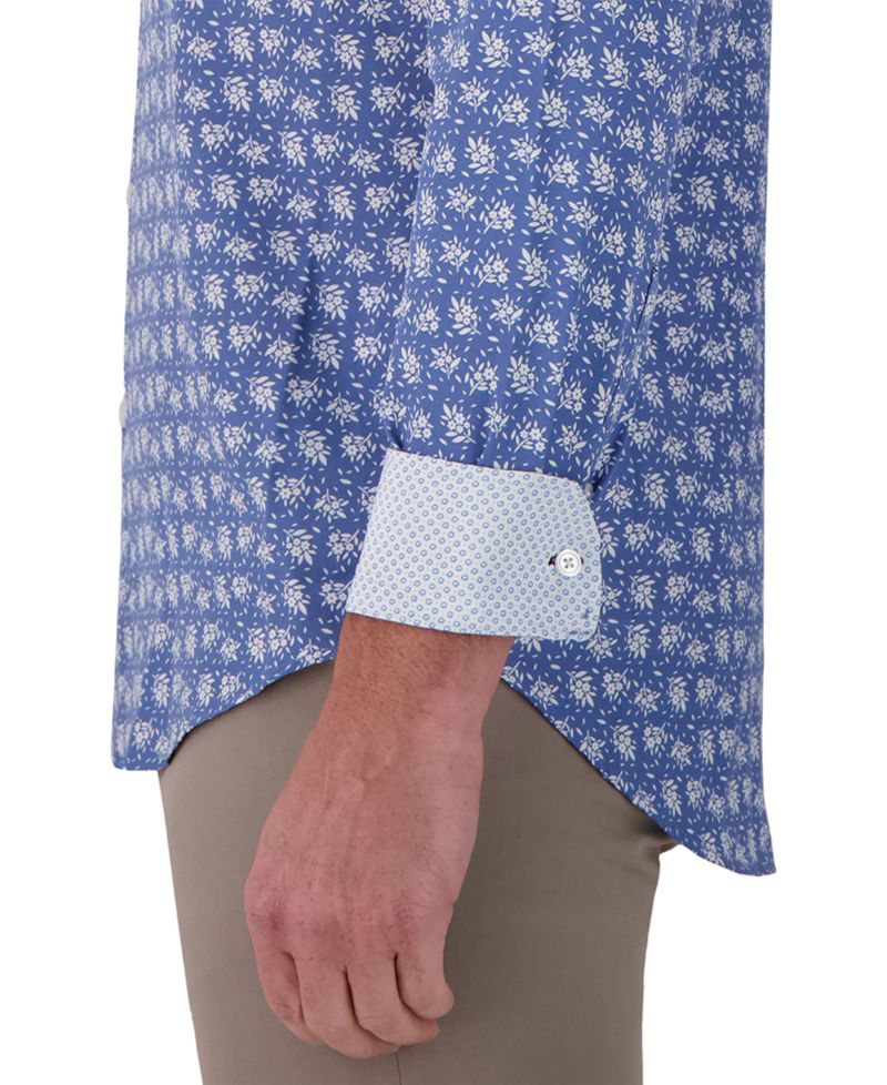 Men's Slim-Fit Floral-Print Shirt