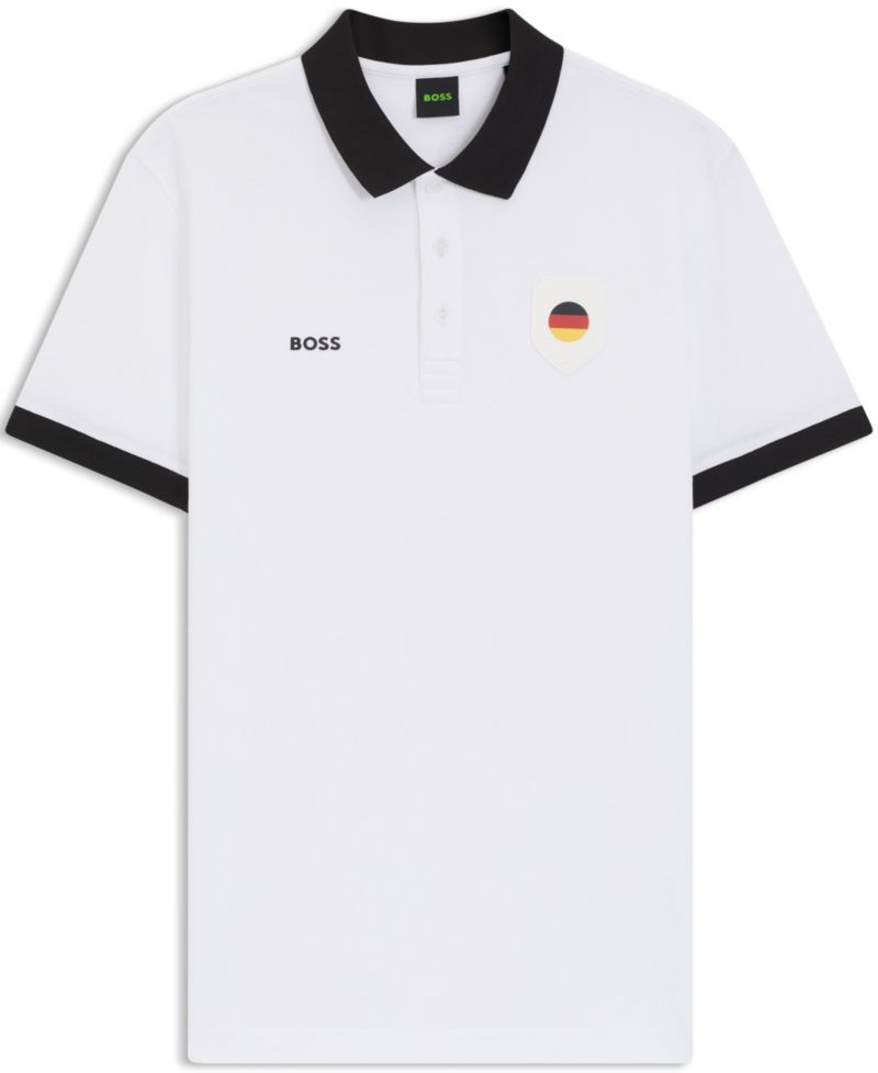 Men's Paddy Germany Country Flag Trim Polo Shirt