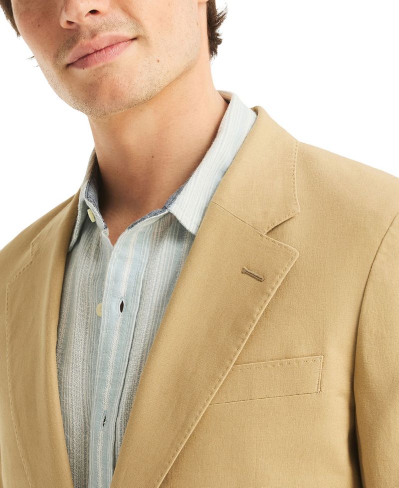 Men's Two Button Linen-Blend Sport Blazer