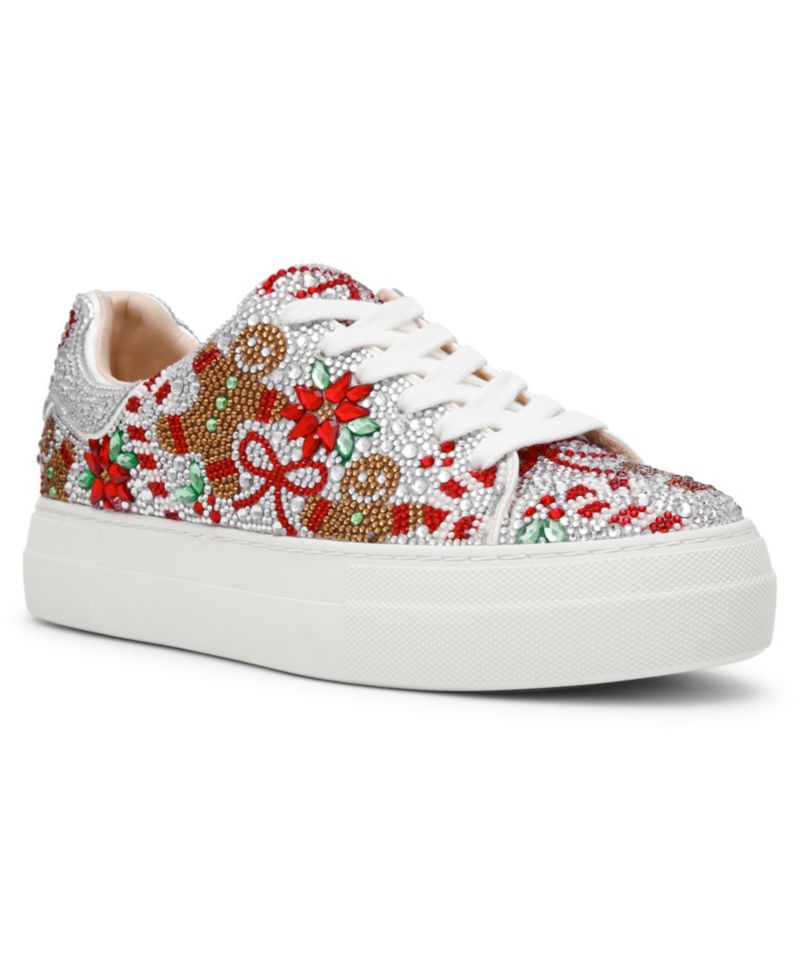 Betsey Johnson Women's Sidny Lace-Up Platform Sneakers
