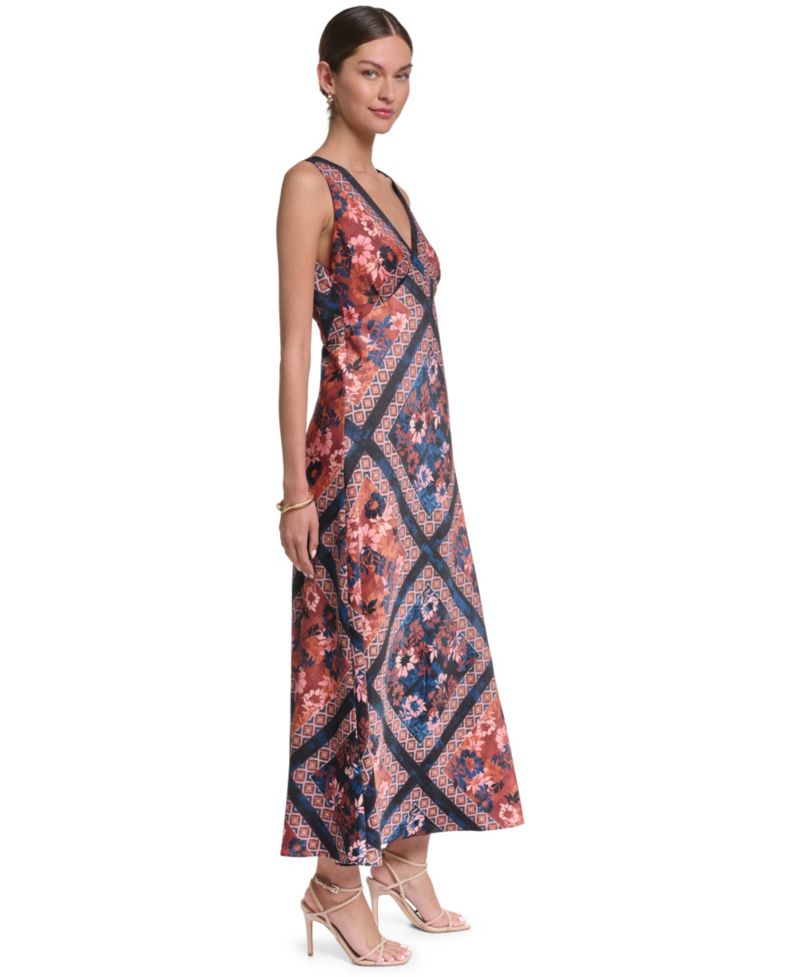 Women's Printed Satin Dress
