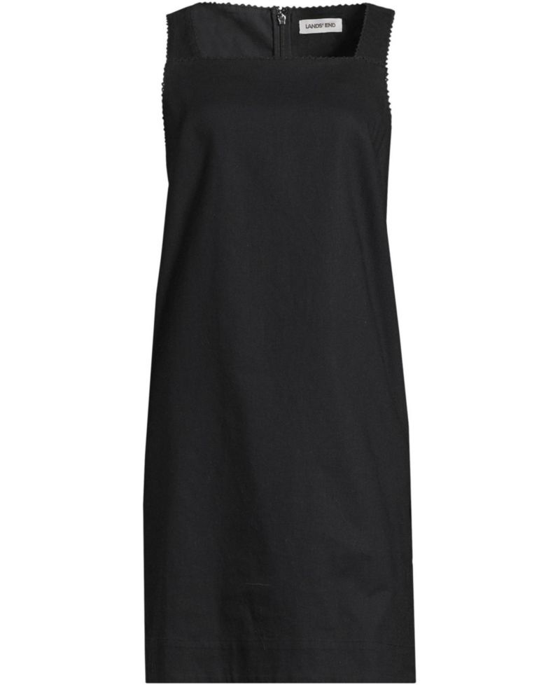 Plus Size Linen Shift Above the Knee Dress