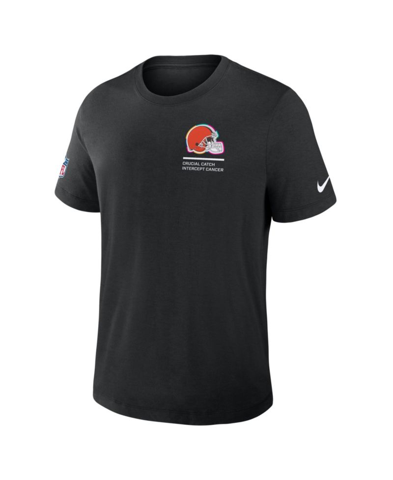 Men's Black Cleveland Browns 2025 NFL Crucial Catch Tri-Blend Dri-FIT T-Shirt