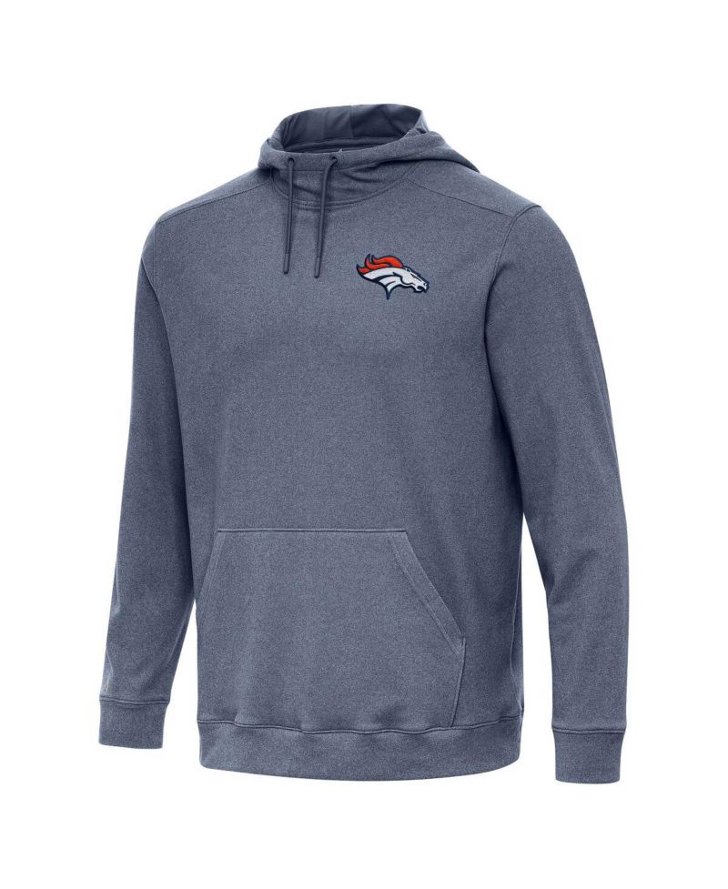 Men's Heather Navy Denver Broncos Cloud Pullover Hoodie