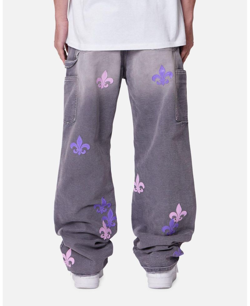 Men's Ultra Baggy Fleur Embroidered Carpenter Pants