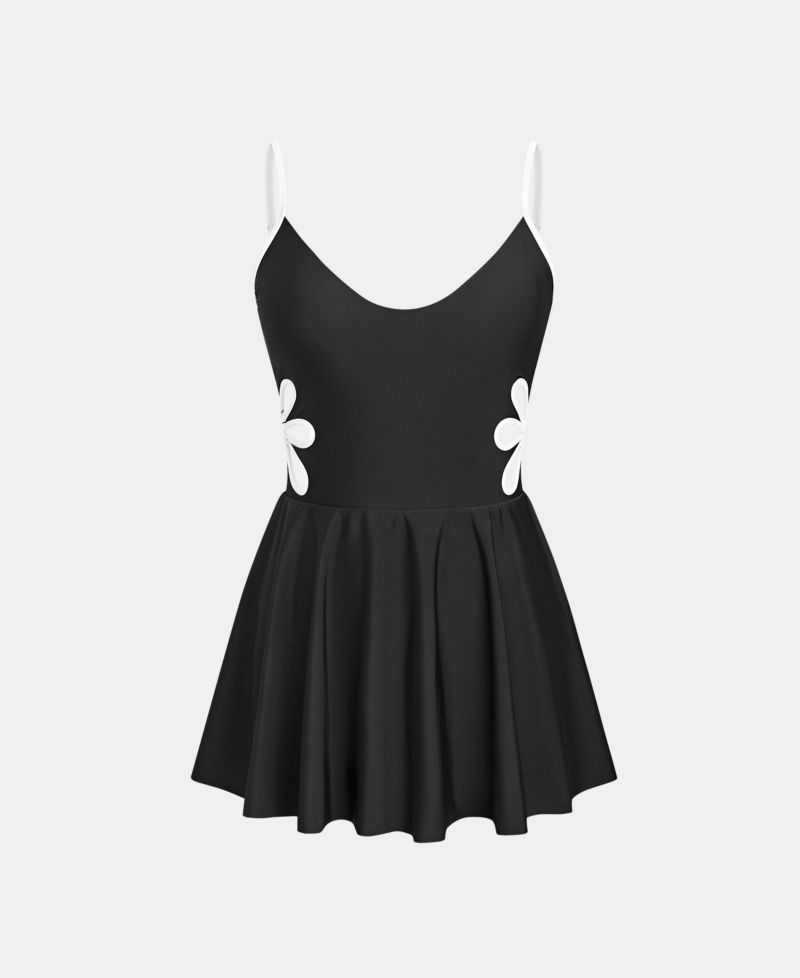 Women's V-Neck Adjustable Strap Swim Skirt