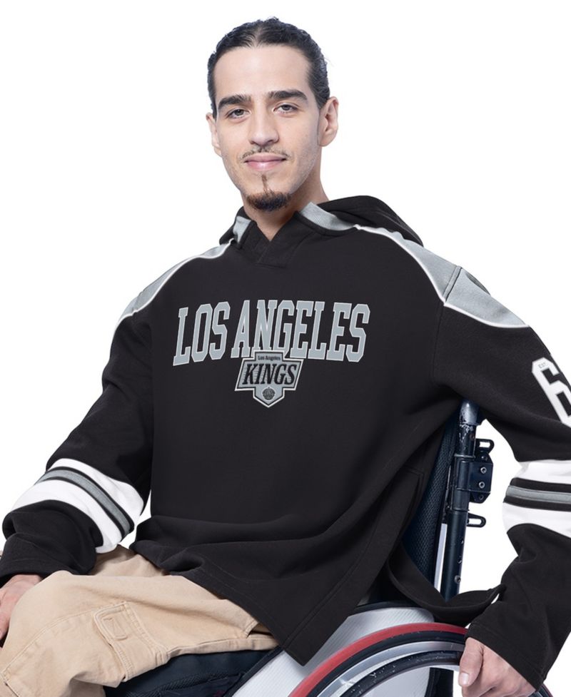 Men's Black Los Angeles Kings Adaptive Wear Lord Stanley Hooded Long Sleeve Sweatshirt