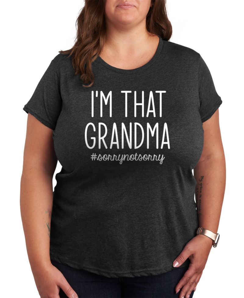 Trendy Plus Size I'm That Grandma Size Graphic Crew Neck T-Shirt