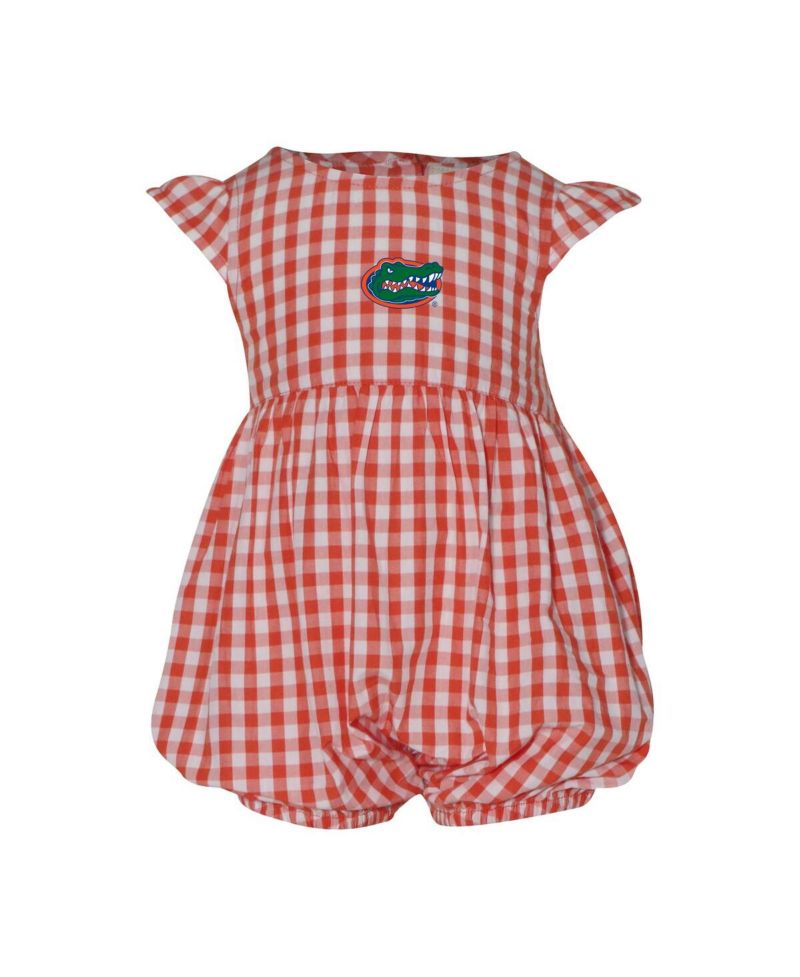 Baby Boys and Girls Orange Florida Gators Cara Gingham Ruffled Bodysuit