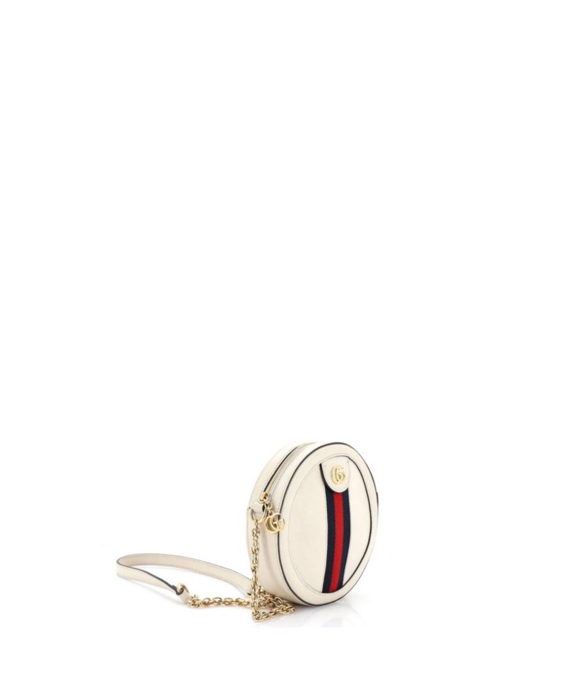 Mini Ophidia Round Shoulder Bag Leather