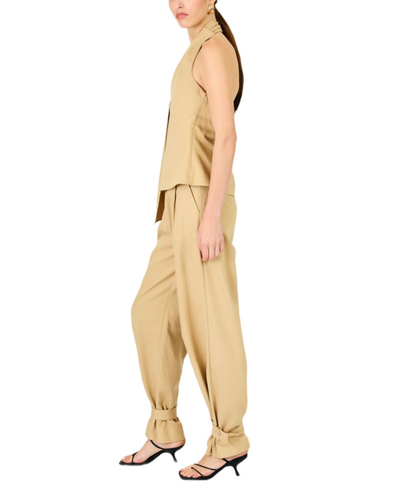 Women's Wide-Leg Mid-Rise Balloon Pants