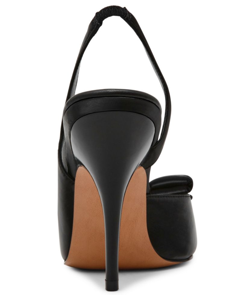 Women's Flounce Slingback Peep-Toe Bow Pumps
