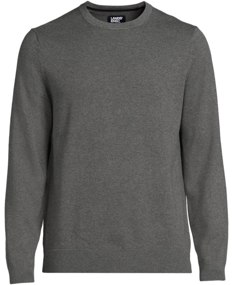 Men's Fine Gauge Cotton Crew Neck Sweater