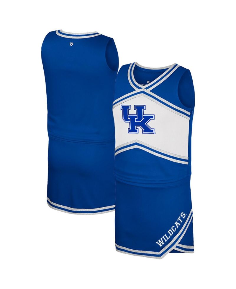 Big Girls Royal Kentucky Wildcats Cheerleader Top and Skirt Set