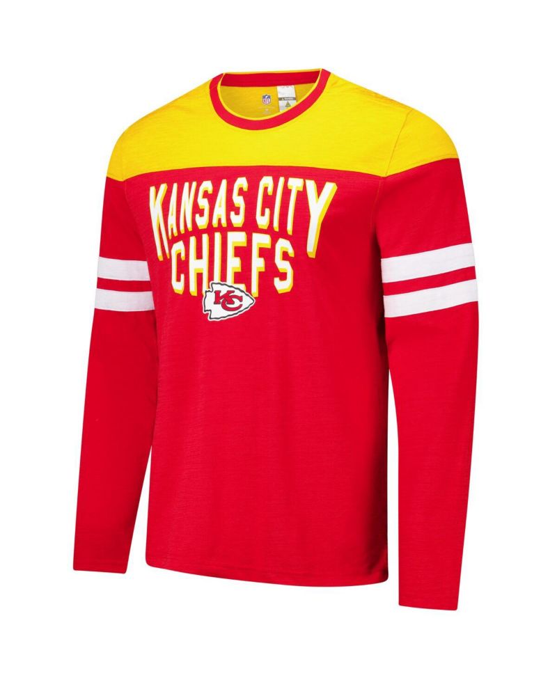 Men's Red/Gold Kansas City Chiefs Adaptive Hail Mary Long Sleeve T-Shirt