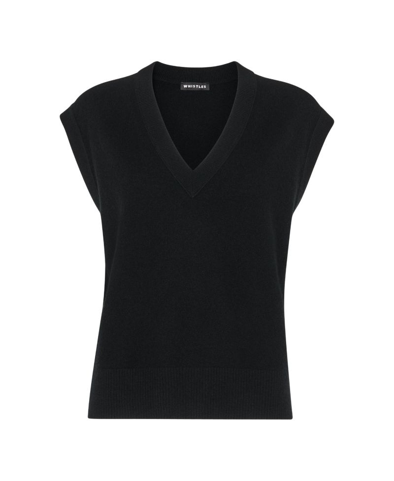 Women's V-Neck Sleeveless Cashmere Tank Vest