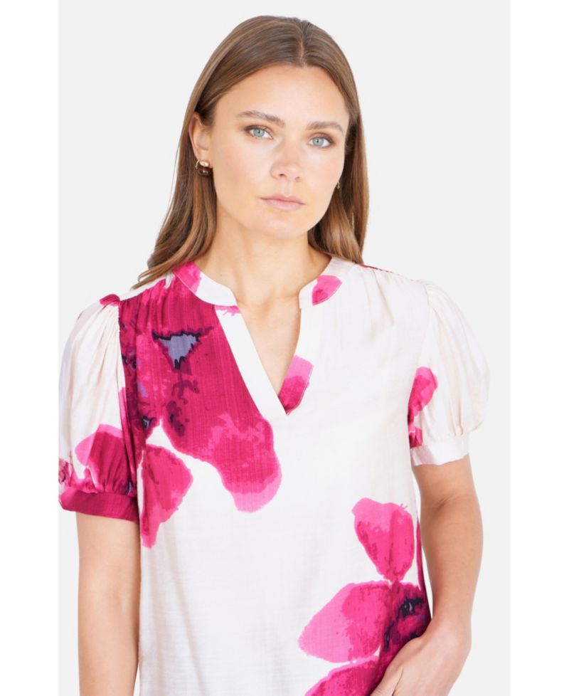 Women's Watercolour Viscose Floral Top