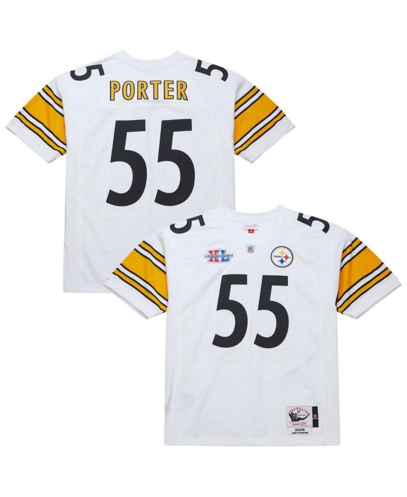 Men's Joey Porter White Pittsburgh Steelers 2005 Authentic Throwback Retired Player Jersey