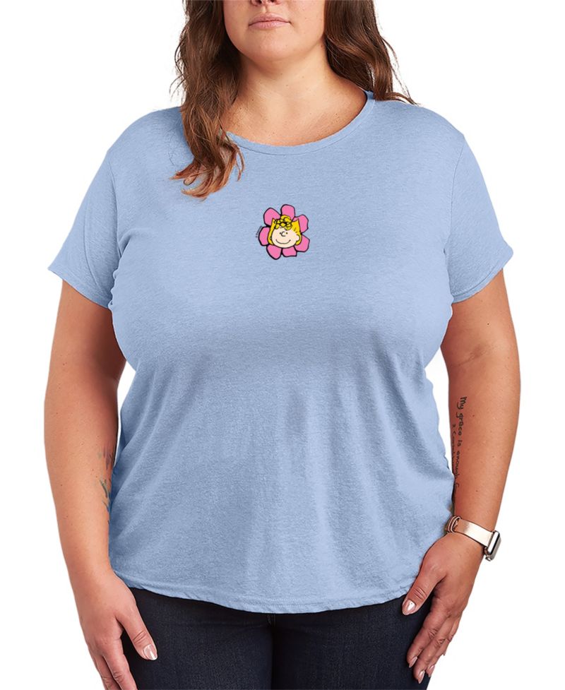 Plus Size Peanuts Sally Flower Graphic T-Shirt