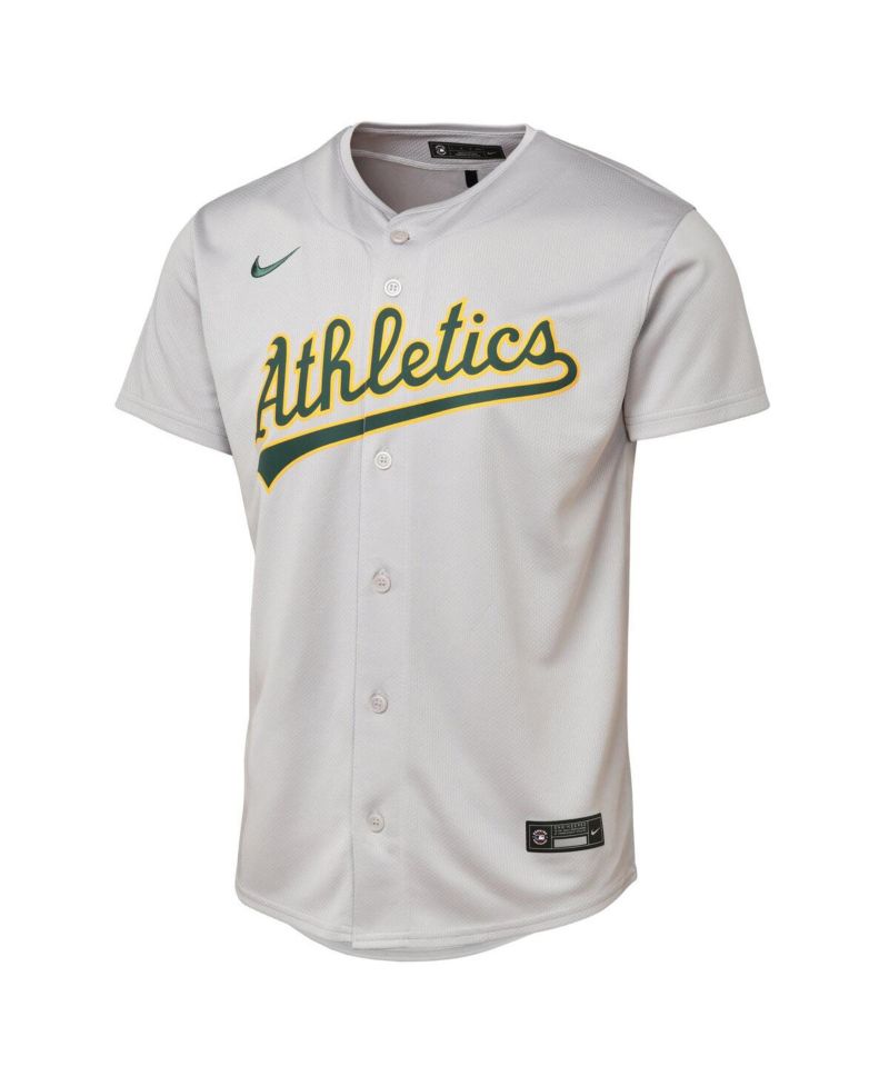 Big Boys and Girls Gray Athletics Road Limited Jersey