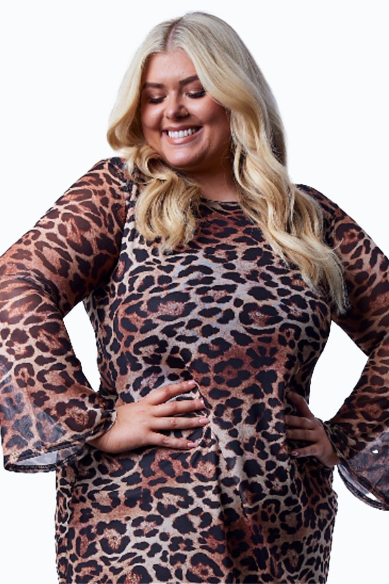 Women's Bold Leopard Print Mini Dress
