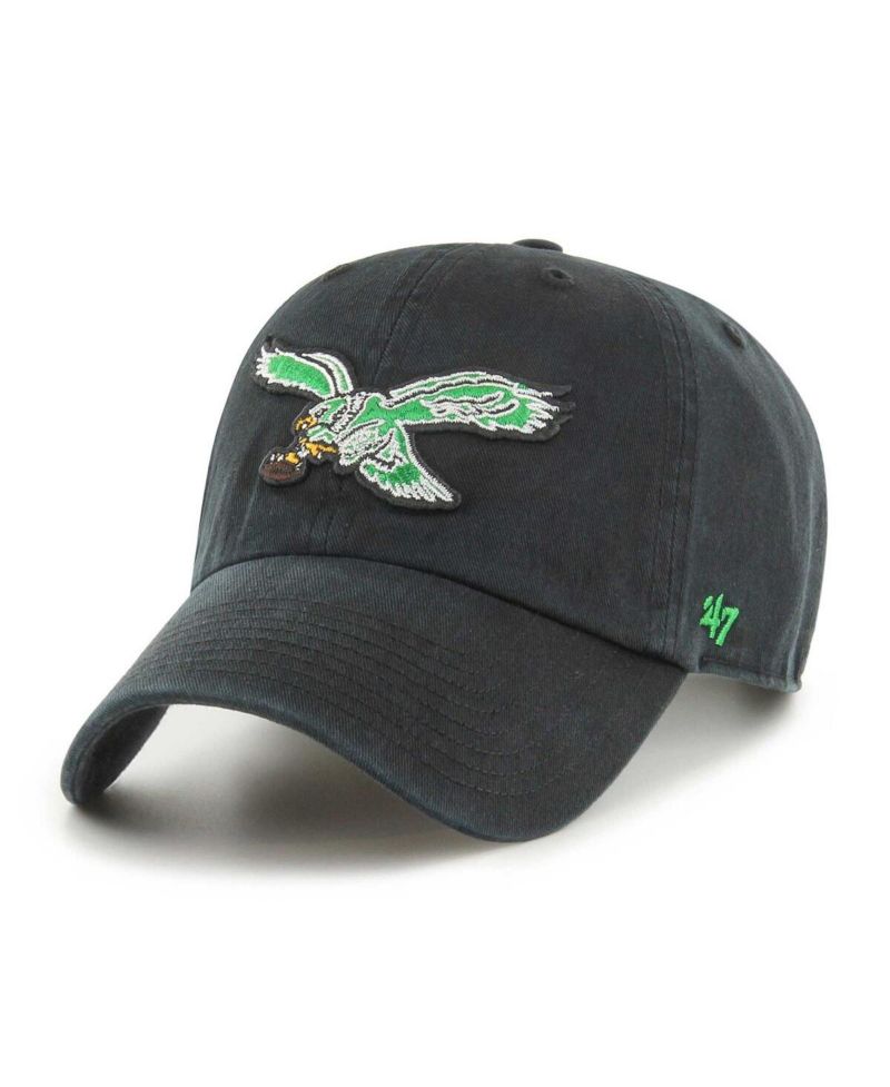 Men's Black Philadelphia Eagles Clean Up Legacy Adjustable Hat