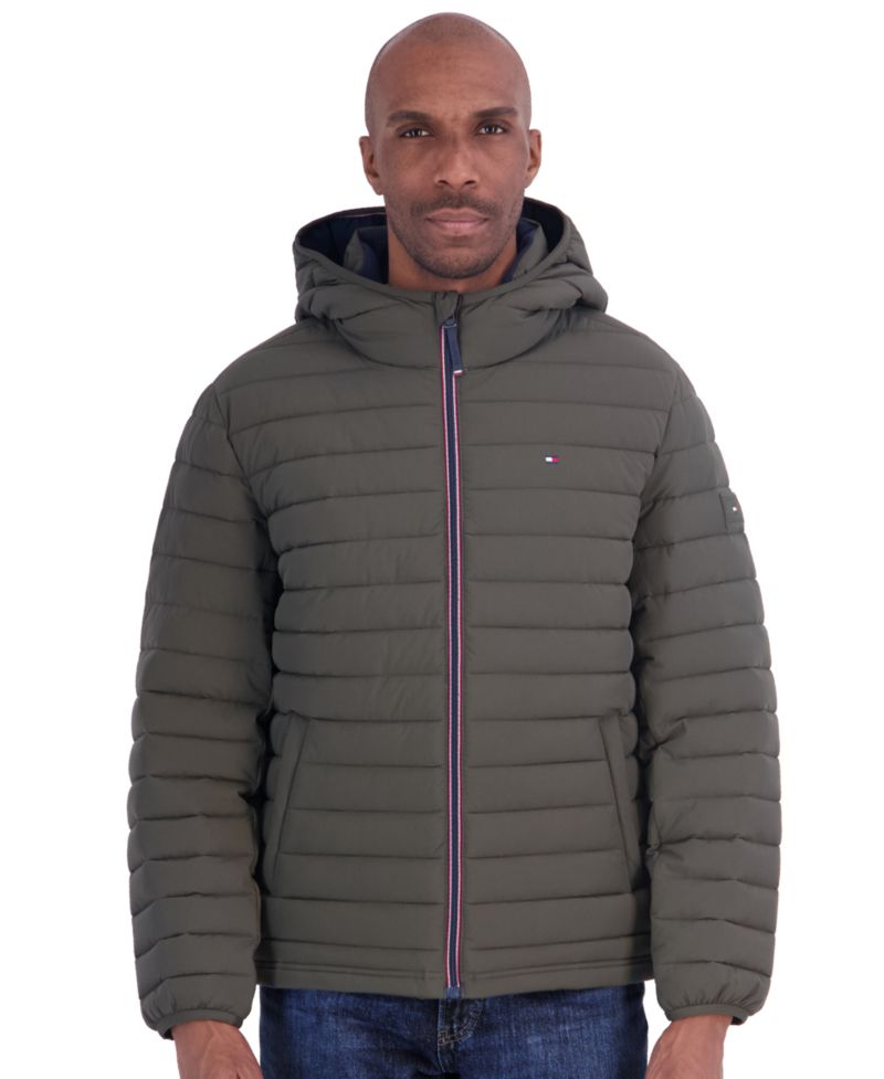 Men's Stretch Hooded Packable Jacket