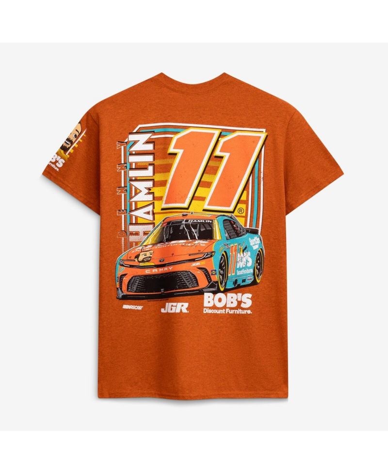 Men's Orange Denny Hamlin 11 Bob's Discount Furniture T-Shirt