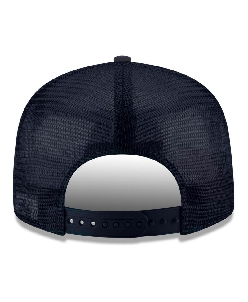 Men's Navy Denver Nuggets Core Logo Meshback 9FIFTY Snapback Hat