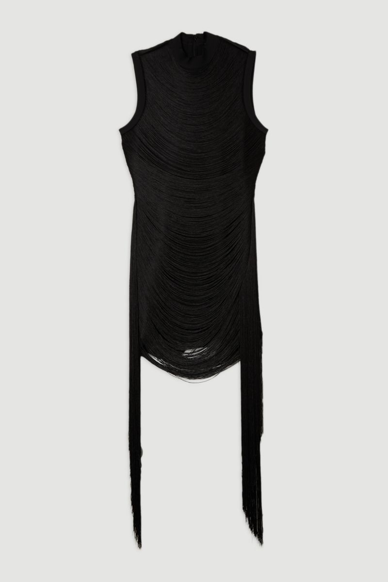 Women's Knit Tassel Mini Dress