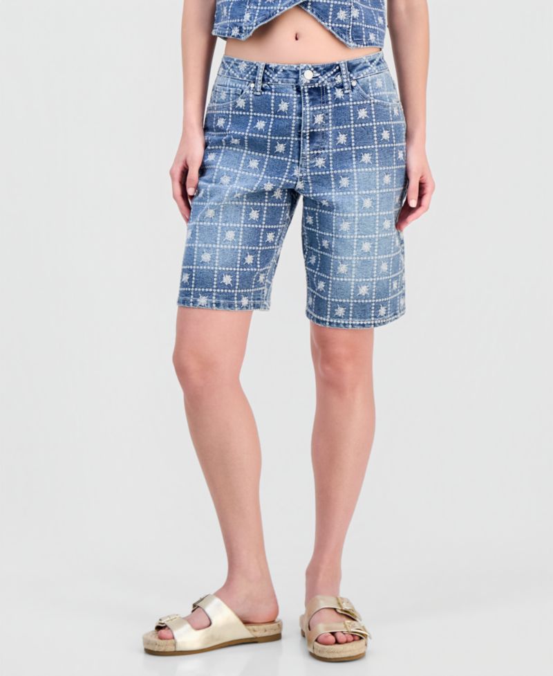 Women's Patchwork Embroidered Jorts