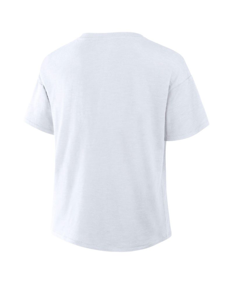 Women's White Philadelphia Eagles Redzone Slub Boxy T-Shirt