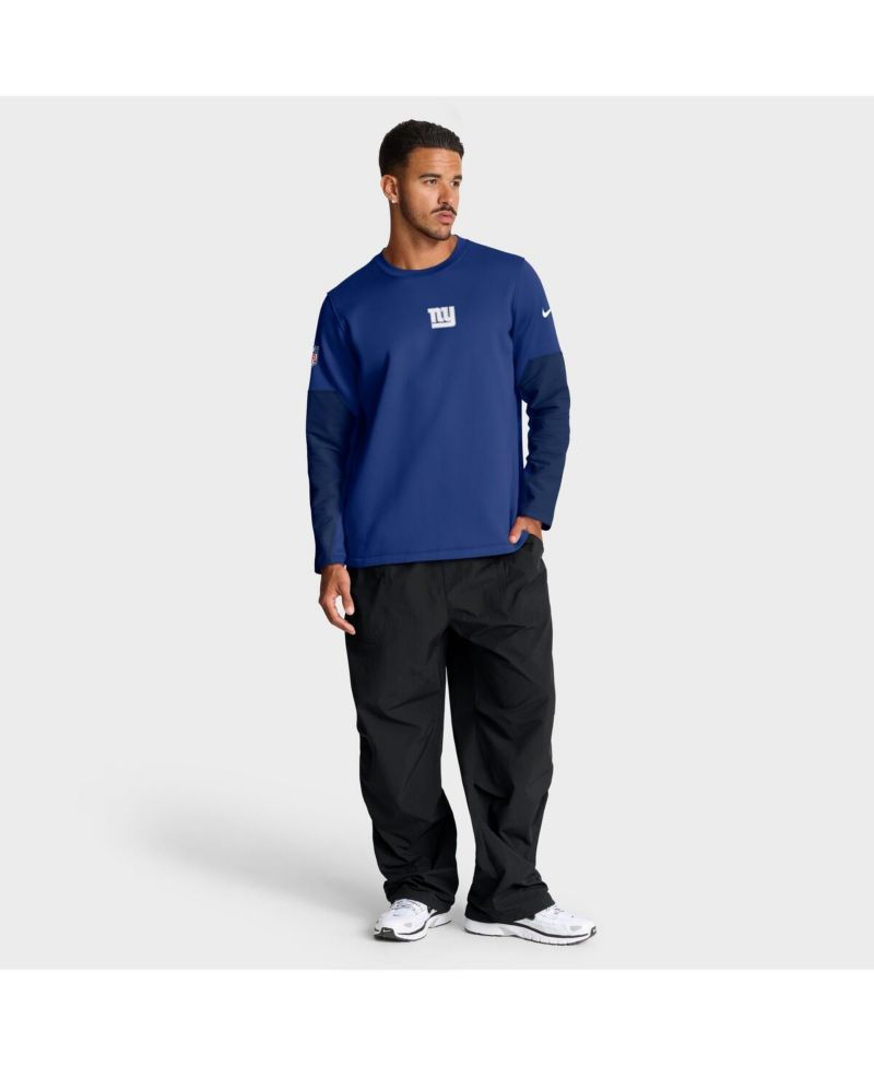 Men's Royal New York Giants Sideline Coach Therma-FIT Long Sleeve T-Shirt