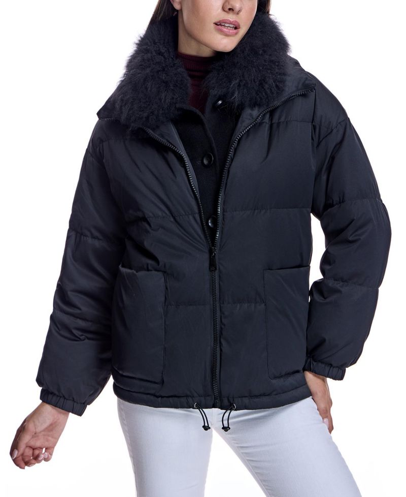 Women's Cashmere-Trimmed Puffer
