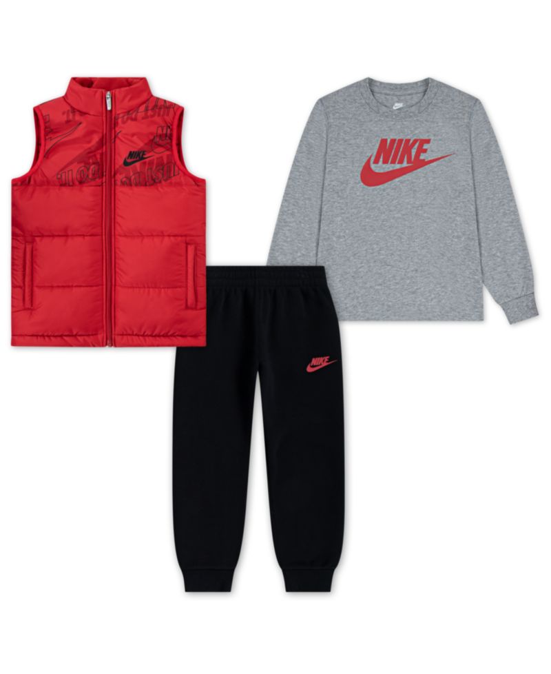 Boys' 4-7 Crewneck T-Shirt, Vest and Pants, 3-Piece Set