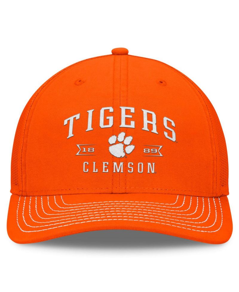 Men's Orange Clemson Tigers Carson Trucker Adjustable Hat