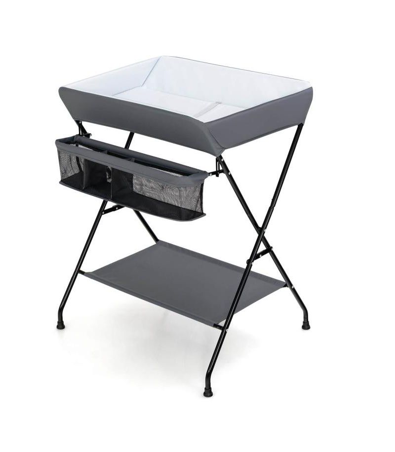 Baby Changing Table with Storage Organizer, Foldable Space-Saving Design