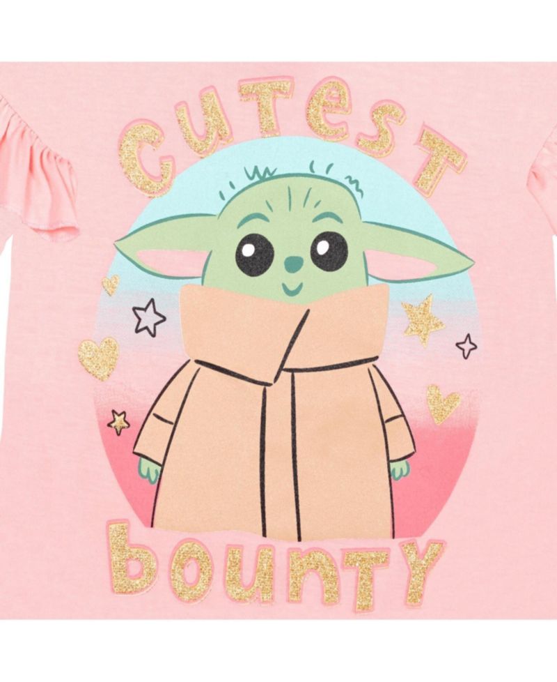 Girls (6-12)The Mandalorian Yoda T-Shirt and Leggings Outfit Set