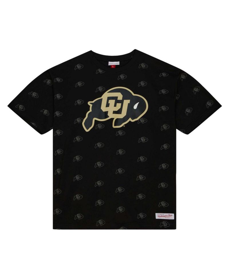 Men's Black Colorado Buffaloes Allover Print T-shirt