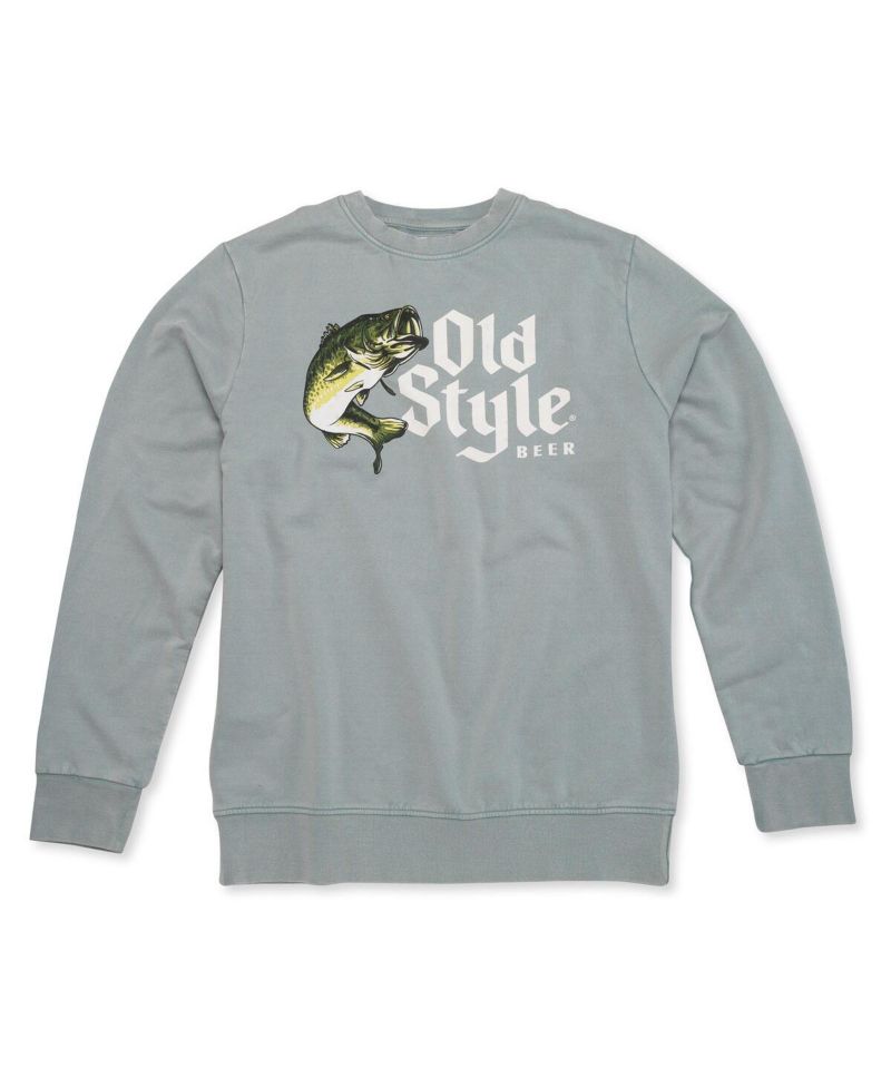 Men's Gray Old Style Sunday Fleece Pullover Sweatshirt