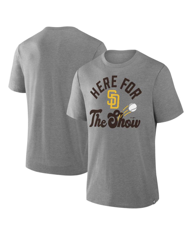 Men's Heather Gray San Diego Padres Nostalgia Tri-Blend T-Shirt