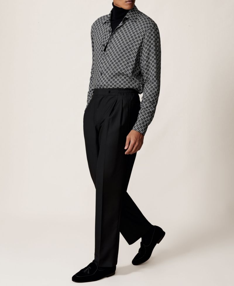Men's Nix Medallion-Print Long-Sleeve Shirt