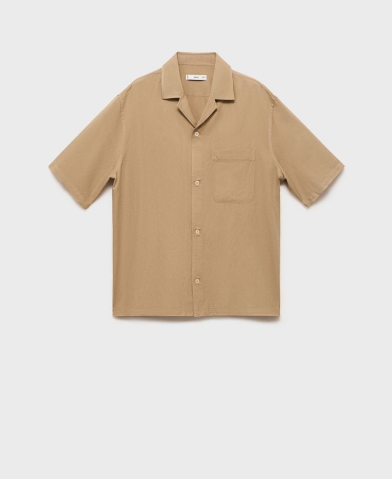 Men's Regular-Fit Linen Blend Shirt